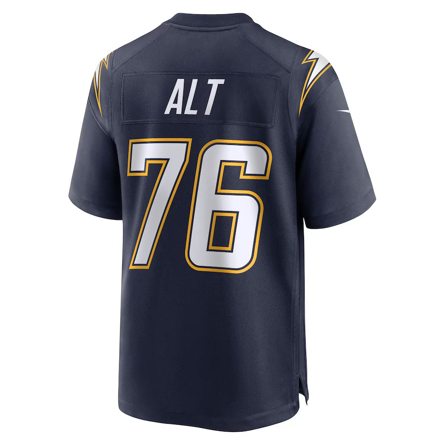 LA.Chargers #76 Joe Alt Navy Alternate Super Chargers Game Player American Football Jerseys - Main View