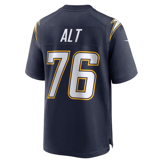 LA.Chargers #76 Joe Alt Navy Alternate Super Chargers Game Player American Football Jerseys - Main View