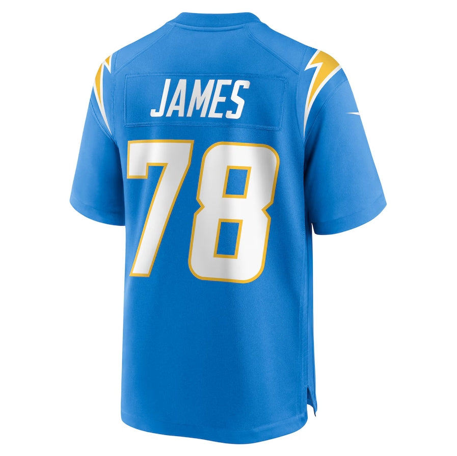 LA.Chargers #78 Andre James Powder Blue Team Game Stitched American Football Jerseys - Main View
