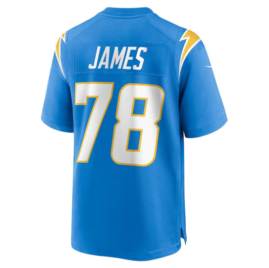 LA.Chargers #78 Andre James Powder Blue Team Game Stitched American Football Jerseys - Main View
