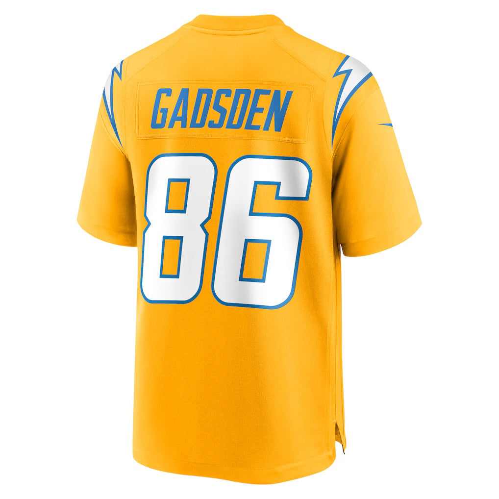 LA.Chargers #86 Oronde Gadsden Gold Alternate Charger Power Game Stitched American Football Jerseys - Main View