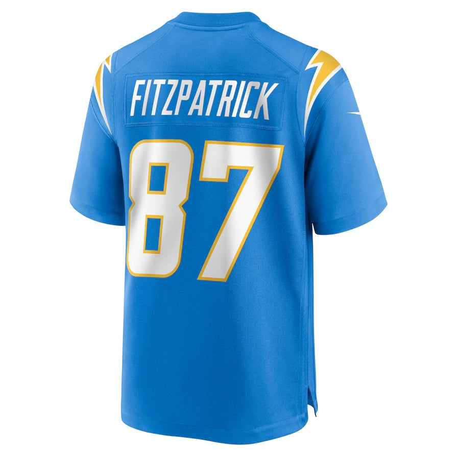 LA.Chargers #87 Dez Fitzpatrick Powder Blue Team Game Stitched American Football Jerseys - Main View