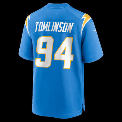 LA.Chargers #94 Dalvin Tomlinson Powder Blue Team Game Stitched American Football Jerseys - Main View