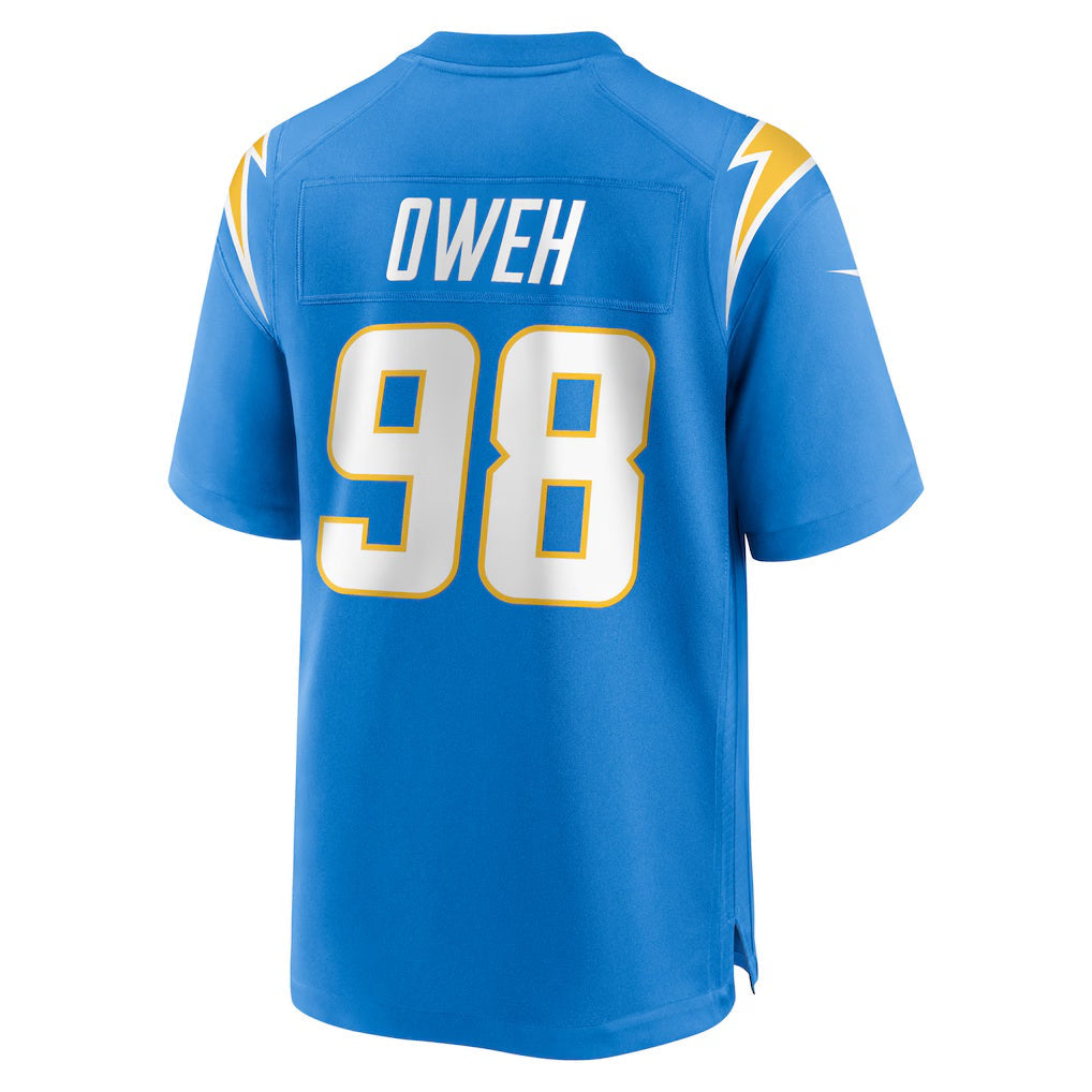 LA.Chargers #98 Odafe Oweh Powder Blue Team Game Stitched American Football Jerseys - Main View