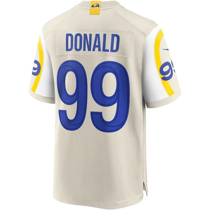 LA.Rams #99 Aaron Donald Bone Player Game Jersey Stitched American Football Jersey - Main View