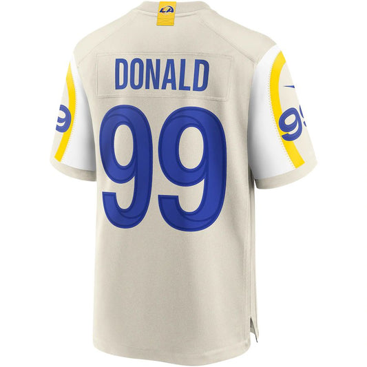 LA.Rams #99 Aaron Donald Bone Player Game Jersey Stitched American Football Jersey - Main View