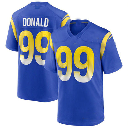LA.Rams #99 Aaron Donald Royal Game Jersey Stitched American Football Jersey - Main View
