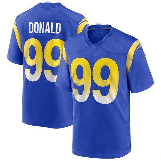 LA.Rams #99 Aaron Donald Royal Game Jersey Stitched American Football Jersey - Main View