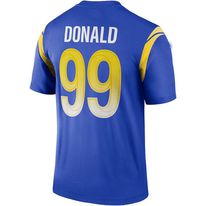 LA.Rams #99 Aaron Donald Royal Legend Jersey Stitched American Football Jersey - Main View