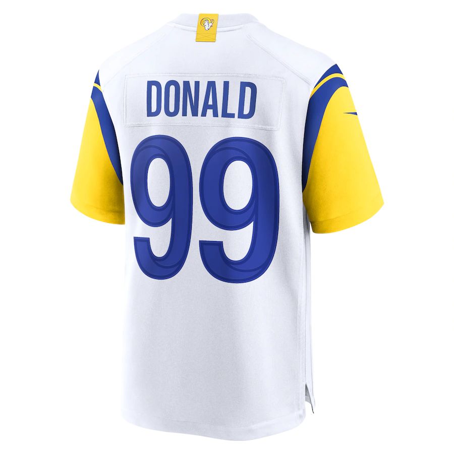 LA.Rams #99 Aaron Donald White Alternate Player Game Jersey Stitched American Football Jersey - Main View