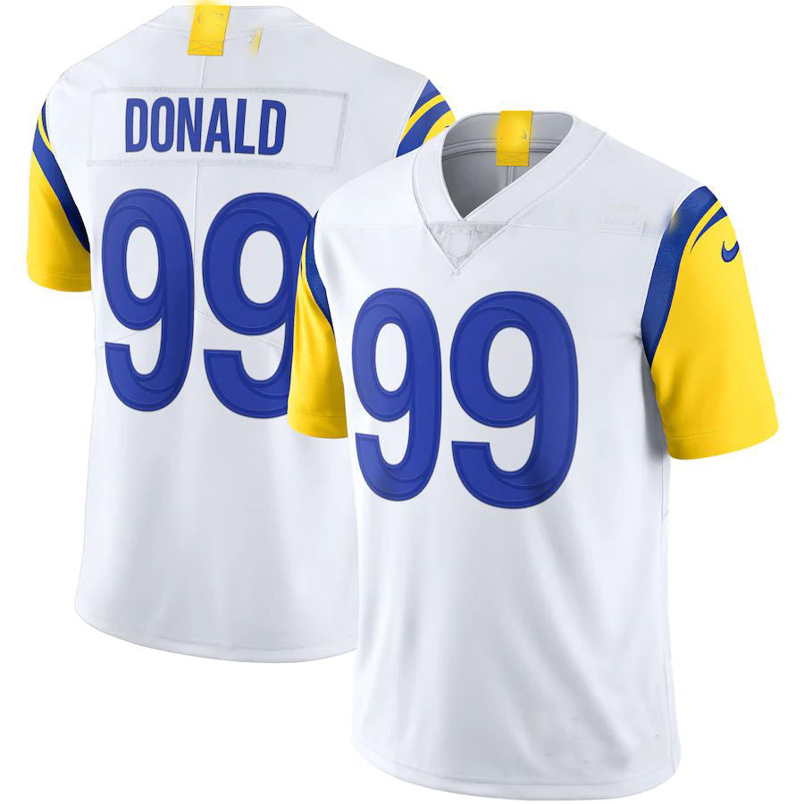 LA.Rams #99 Aaron Donald White Alternate Vapor Limited Jersey Stitched American Football Jersey - Main View
