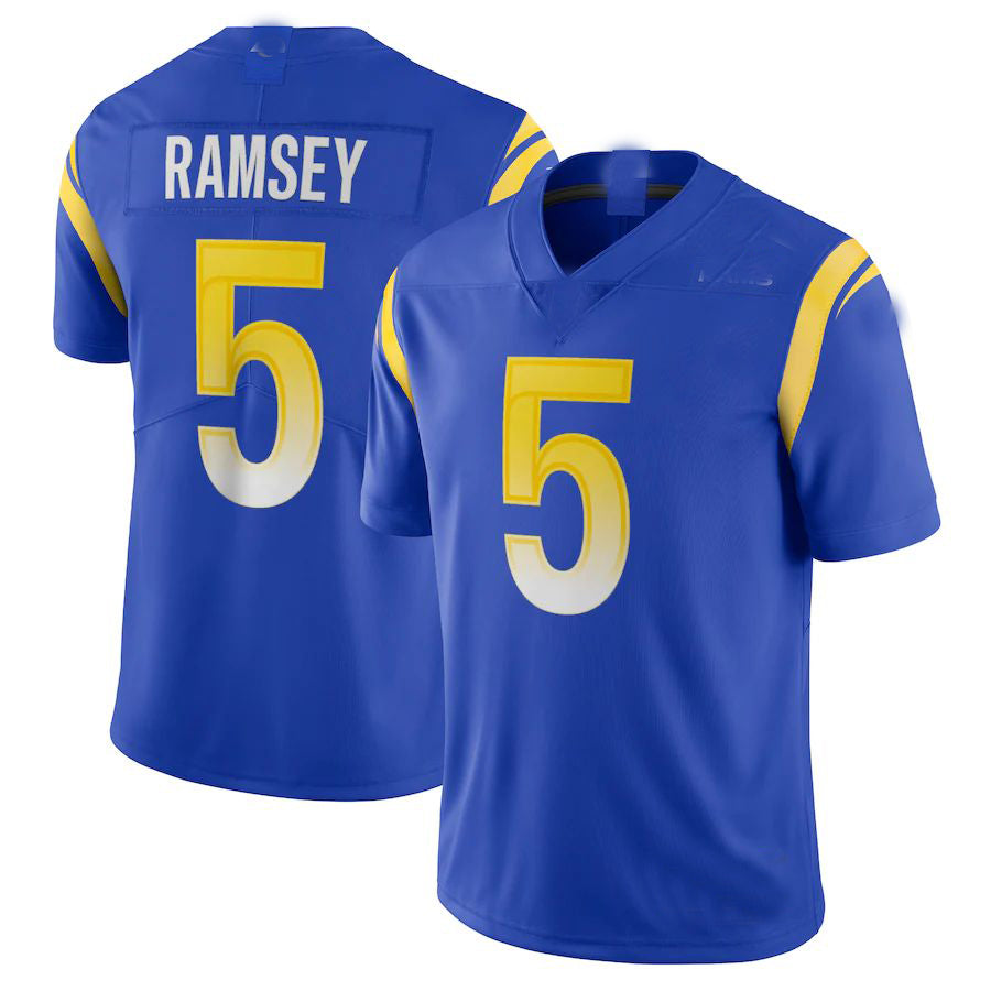 LA.Rams #5 Jalen Ramsey Royal Team Vapor Limited Jersey Stitched American Football Jersey - Main View