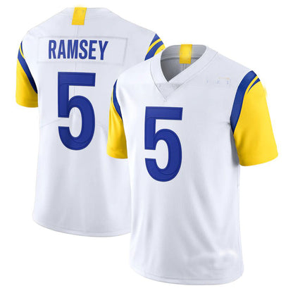 LA.Rams #5 Jalen Ramsey White Alternate Vapor Limited Jersey Stitched American Football Jersey - Main View