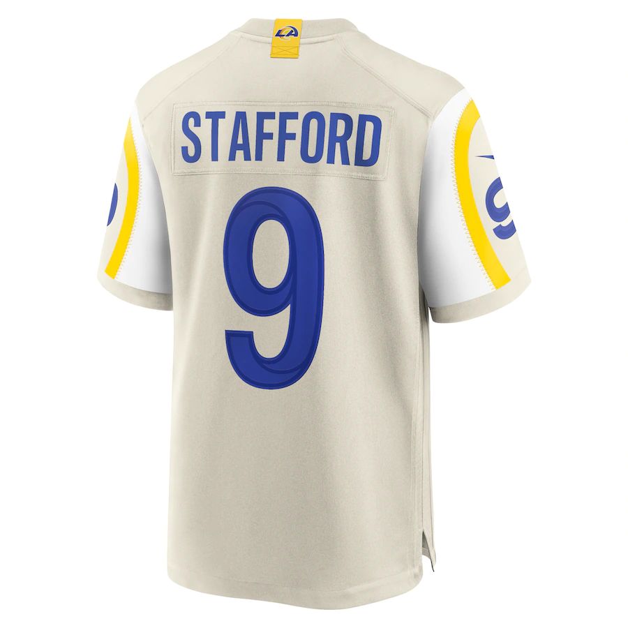 LA.Rams #9 Matthew Stafford Bone Player Game Jersey Stitched American Football Jersey - Main View