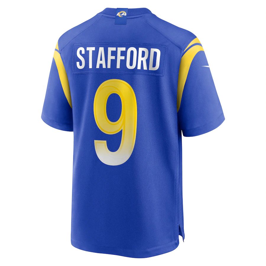 LA.Rams #9 Matthew Stafford Royal Player Game Jersey Stitched American Football Jersey - Main View