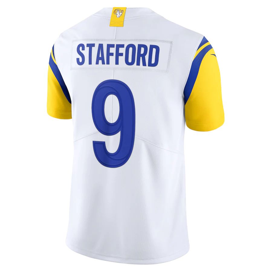 LA.Rams #9 Matthew Stafford White Alternate Vapor Limited Jersey Stitched American Football Jersey - Main View