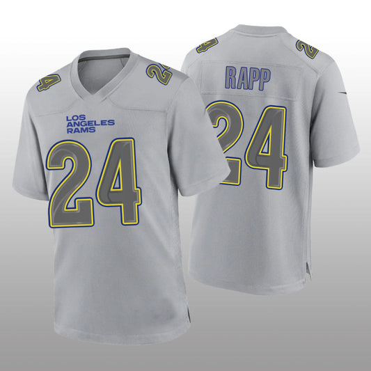 LA.Rams #24 Taylor Rapp Gray Atmosphere Game Jersey Stitched American Football Jerseys - Main View