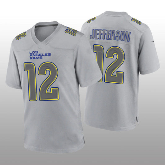 LA.Rams #12 Van Jefferson Gray Atmosphere Game Jersey Stitched American Football Jerseys - Main View