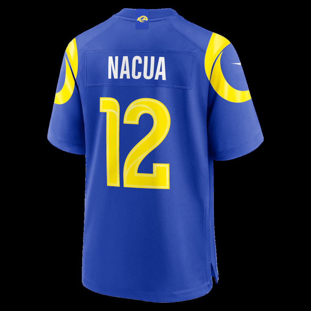 LA.Rams #12 Puka Nacua Royal Team Game Player Stitched Football American Jersey - Main View