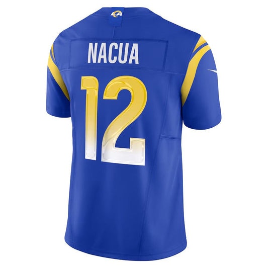 LA.Rams #12 Puka Nacua Royal Vapor F.U.S.E. Limited Stitched American Football Jerseys - Main View