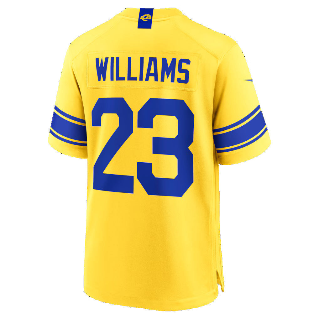 LA.Rams #23 Kyren Williams Classic Sol Game Football Jersey - Main View