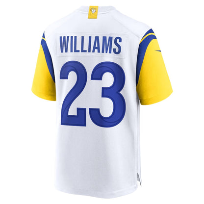 LA.Rams #23 Kyren Williams White Game Stitched American Football Jerseys - Main View