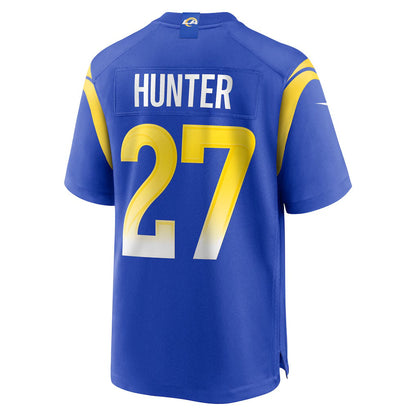 LA.Rams #27 Jarquez Hunter Royal Team Game Stitched American Football Jerseys - Main View