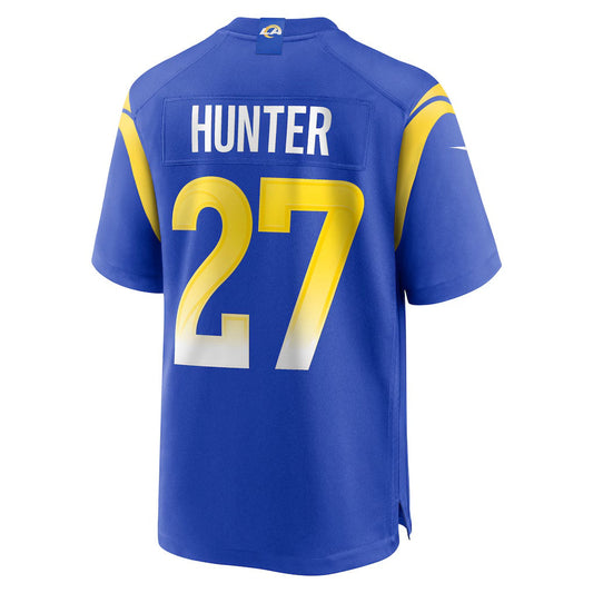 LA.Rams #27 Jarquez Hunter Royal Team Game Stitched American Football Jerseys - Main View