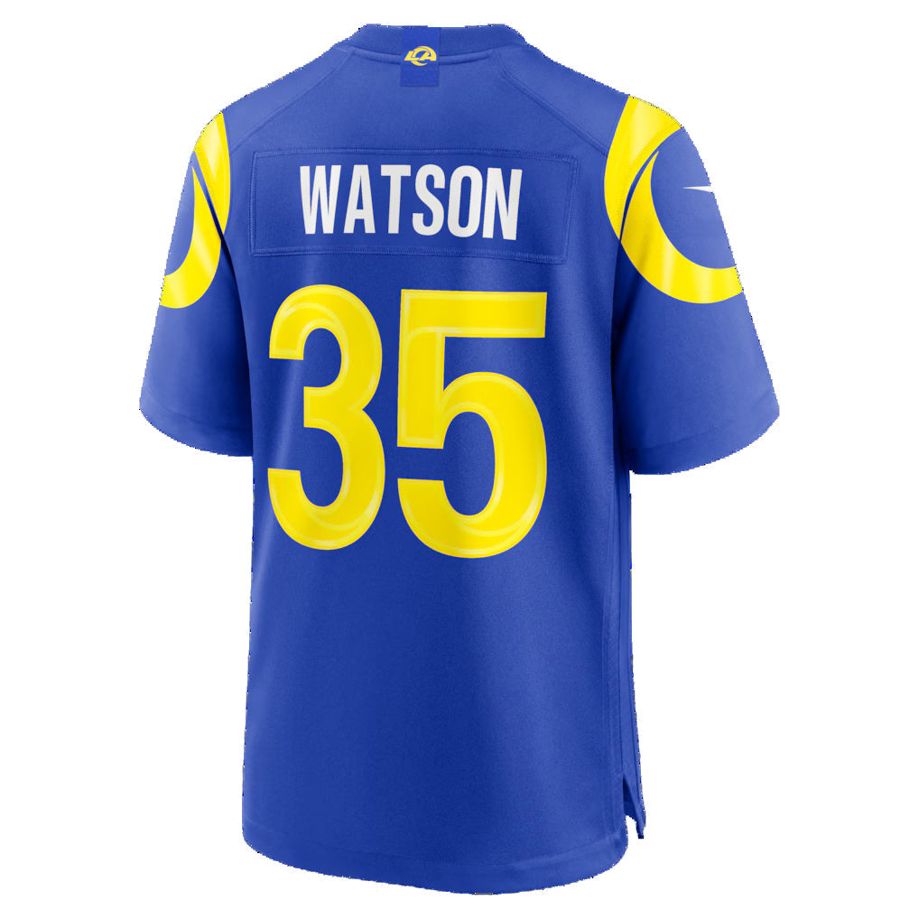 LA.Rams #35 Jaylen Watson Royal Team Game Stitched Football American Jersey - Main View