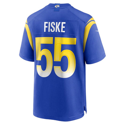 LA.Rams #55 Braden Fiske Royal Team Game Stitched American Football Jerseys - Main View