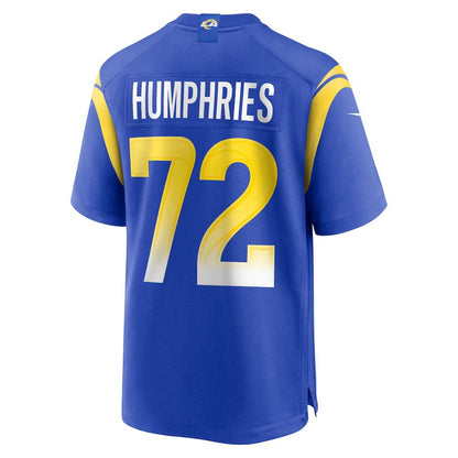 LA.Rams #72 D.J. Humphries Royal Team Game Stitched American Football Jerseys - Main View