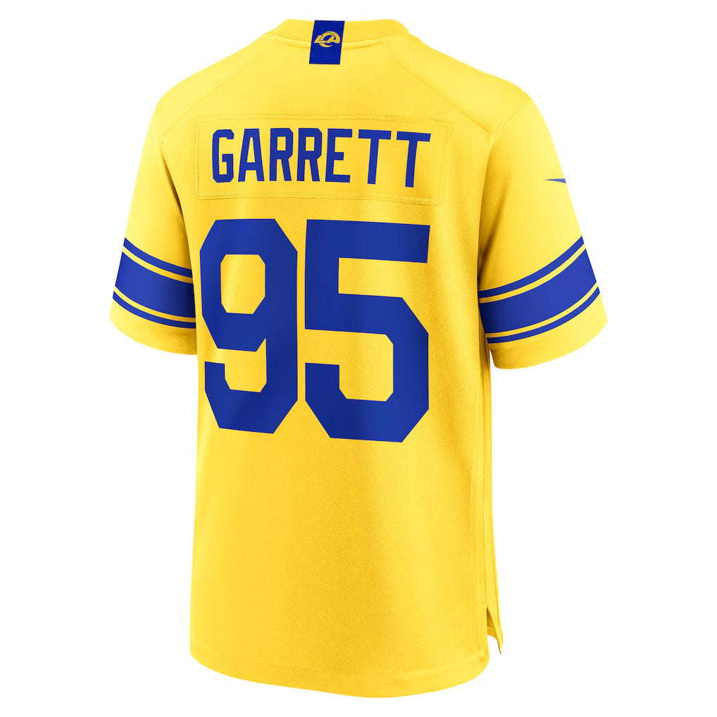 LA.Rams #95 Myles Garrett Classic Sol Game Football Jersey - Main View