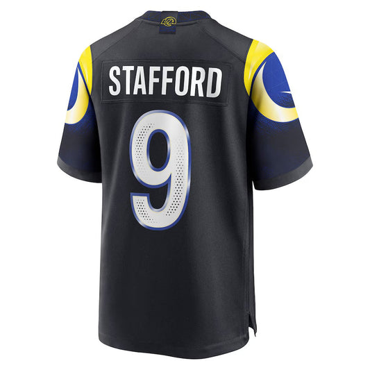 LA.Rams #9 Matthew Stafford 2025 Rivalries Collection Game Jersey - Midnight Blue Stitched American Football Jerseys - Main View