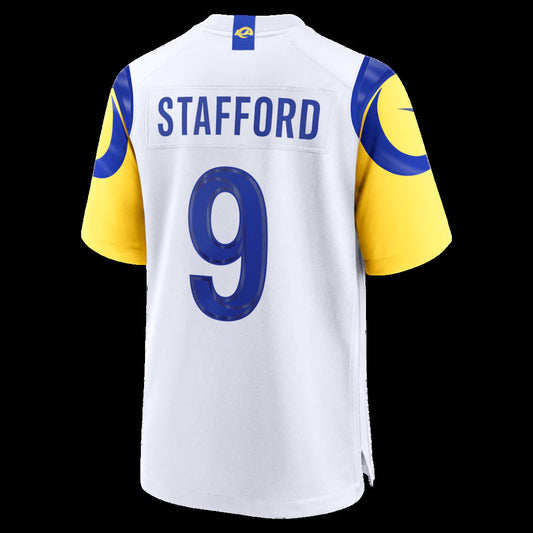 LA.Rams #9 Matthew Stafford White White Game Player Stitched Football American Jersey - Main View
