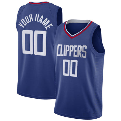 Custom LA.Clippers 2020-21 Swingman Jersey Royal Icon Edition Stitched Basketball Jersey - Main View