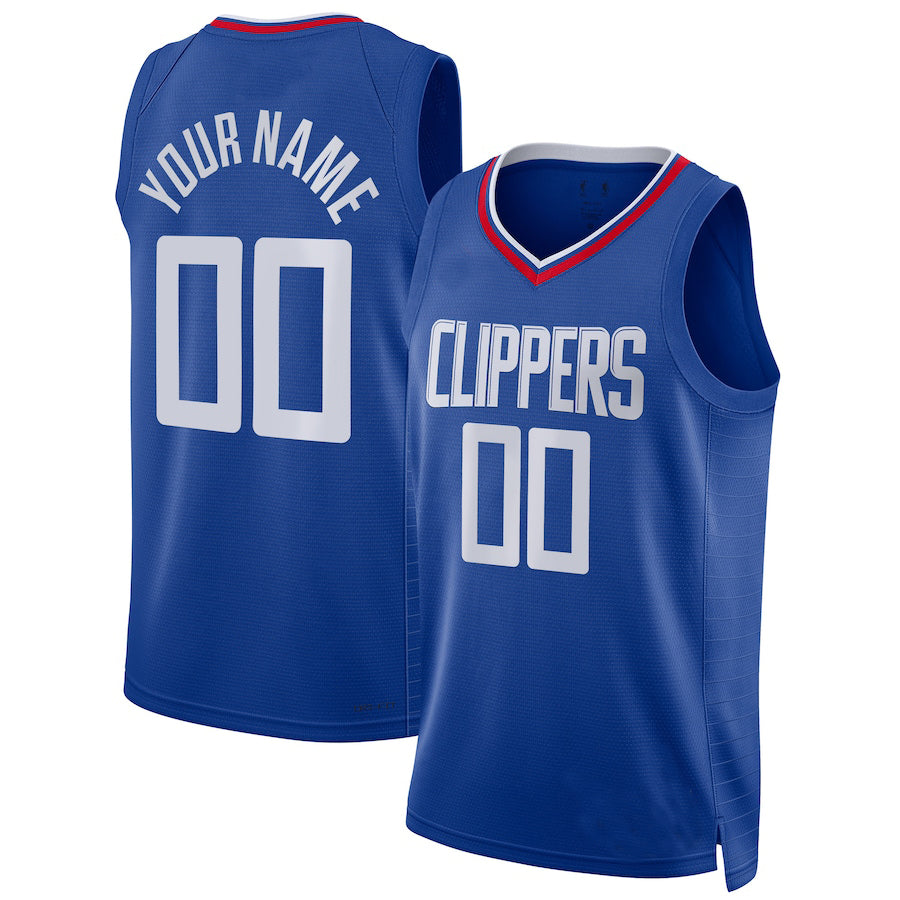 Custom LA.Clippers Unisex 2022-23 Swingman Royal Icon Edition Stitched Basketball Jersey - Main View