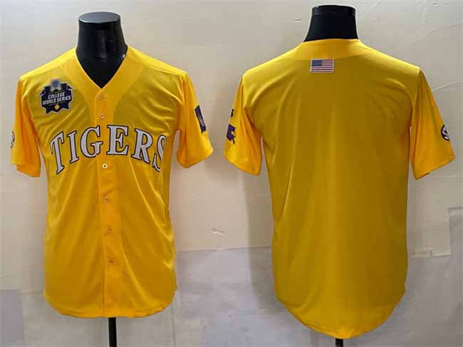L.Tigers Blank Gold 2025 World Series Stitched Baseball American College Jerseys - Main View