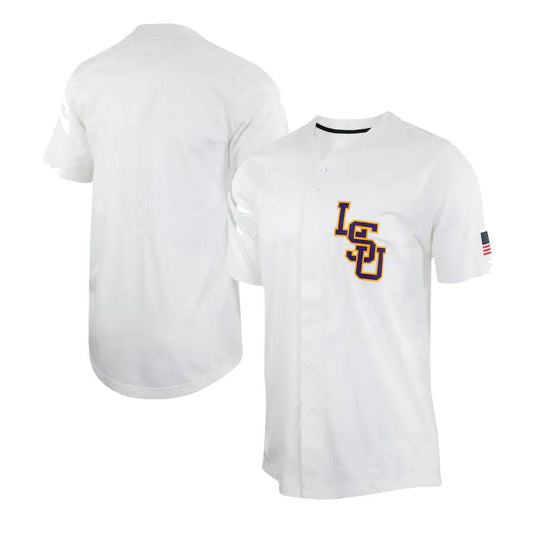 L.Tigers Replica Baseball Jersey White Stitched American College Jerseys - Main View