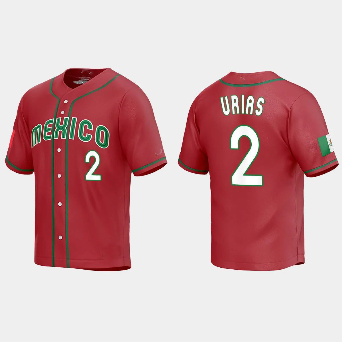 #2 LUIS URIAS MEXICO BASEBALL 2023 WORLD BASEBALL CLASSIC REPLICA JERSEY ¨C RED Stitches Baseball Jerseys - Main View