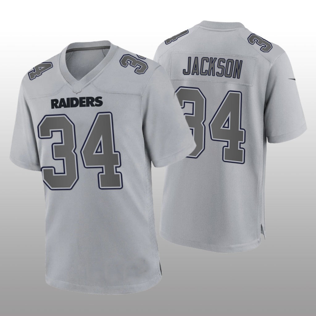 L.Raiders #34 Bo Jackson Gray Atmosphere Game Retired Player Jersey Stitched American Football Jerseys - Main View