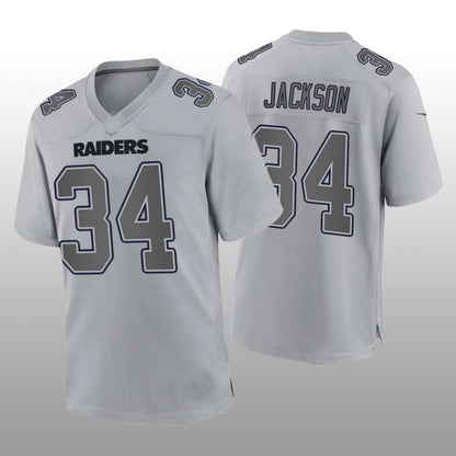 L.Raiders #34 Bo Jackson Gray Atmosphere Game Retired Player Jersey Stitched American Football Jerseys - Main View