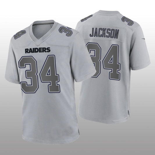 L.Raiders #34 Bo Jackson Gray Atmosphere Game Retired Player Jersey Stitched American Football Jerseys - Main View