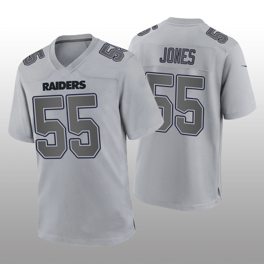 L.Raiders #55 Chandler Jones Gray Atmosphere Game Jersey Stitched American Football Jerseys - Main View