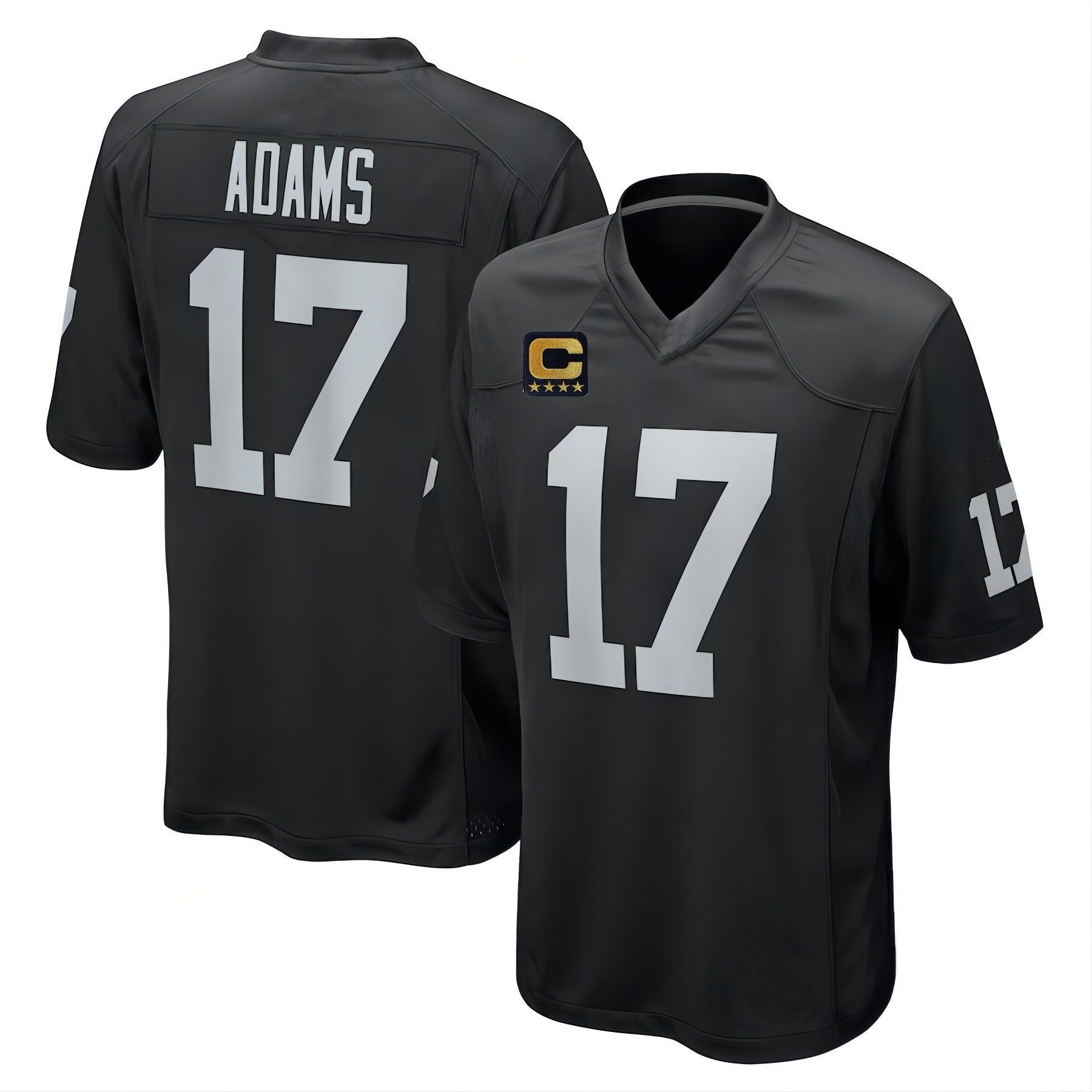 L.Raiders #17 Davante Adams 2022 Black Game Jersey Stitched American Football Jerseys with C patch - Main View