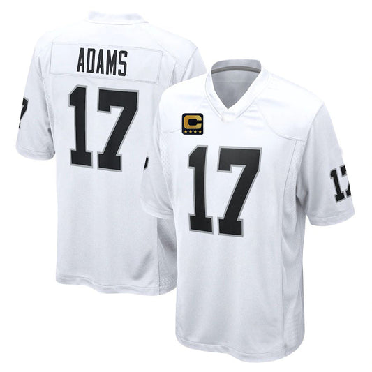 L.Raiders #17 Davante Adams 2022 White Game Jersey Stitched American Football Jerseys with C patch - Main View