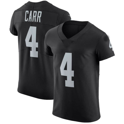 L.Raiders #4 Derek Carr Black Vapor Untouchable Elite Player Jersey Stitched American Football Jerseys - Main View