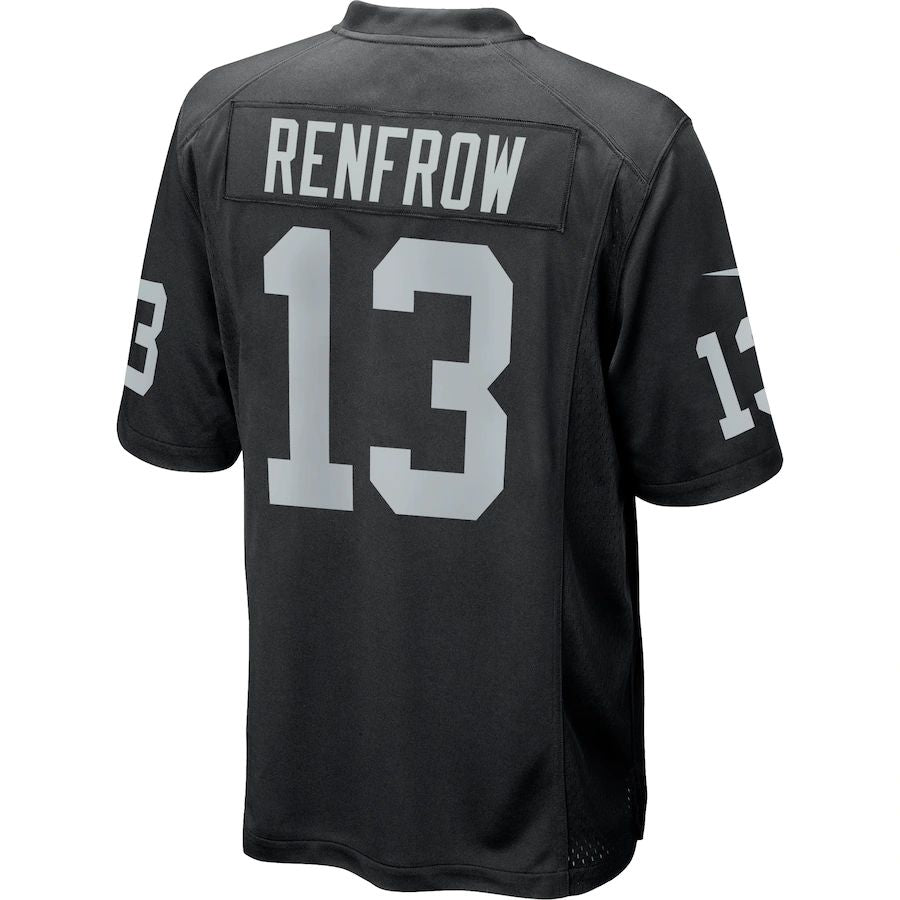 L.Raiders #13 Hunter Renfrow Black Game Player Jersey Stitched American Football Jerseys - Main View