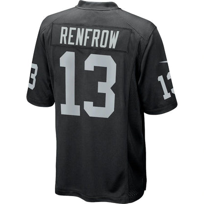 L.Raiders #13 Hunter Renfrow Black Game Player Jersey Stitched American Football Jerseys - Main View