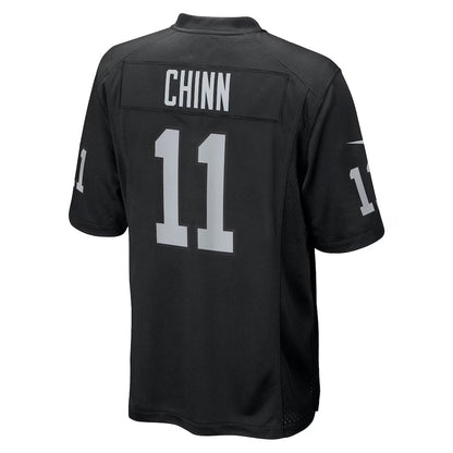 LV.Raiders #11 Jeremy Chinn Black Team Game American Football Jerseys - Main View