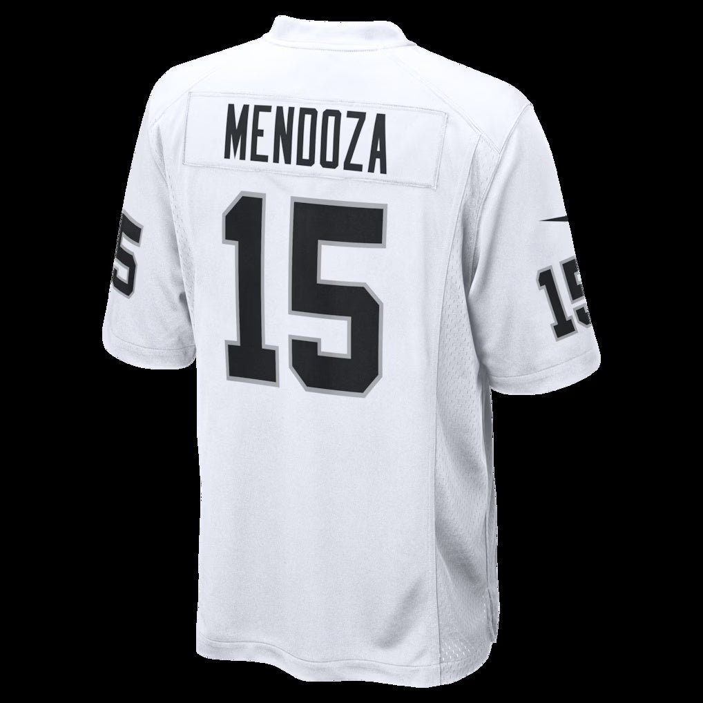 LV.Raiders #15 Fernando Mendoza White Game Player Stitched Football American Jersey - Main View